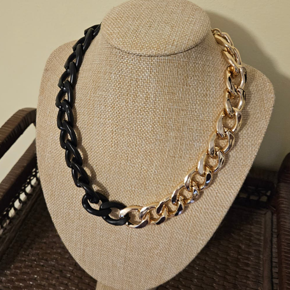 NWOT! INC International Concepts Chunky Chain Two-Tone Punk Rave Style Necklace